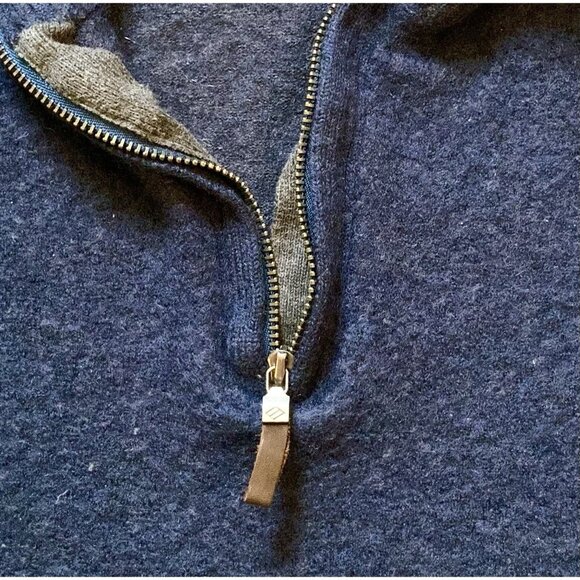 Joseph Abboud Boys 1/4 Zip Sweater Wool Blend Size Medium Dark Blue - Picture 5 of 11